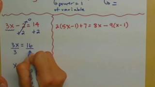 Solving linear equations