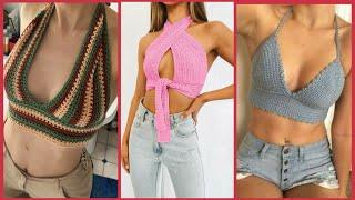 Stylish and unique crochet crop top designs 2022 || latest collection of crochet crop top