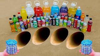 Big Coca, Mirinda, Fanta, Schweppes, Sting, 7Up & Many Other Sodas vs Mentos in Underground