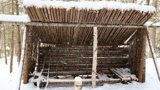 Fire Cooking Wild Game, Table Build at the Survival Shelter