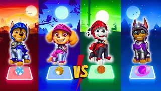 Paw Patrol Knights | Chase VS Skye VS Marshall VS Claw | Tiles Hop