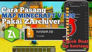 Cara Pasang Map Minecraft v1.20 pakai ZArchiver | Download map Minecraft