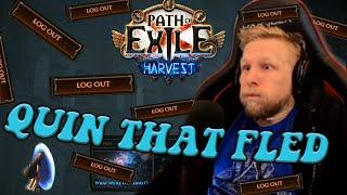 10 Minutes Of Quin69 Using Logout Macro in Path of Exile: Harvest | Quin That Fled #1