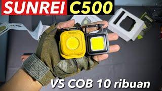 Senter gantungan COB mini SUNREI C500 vs 10 ribuan