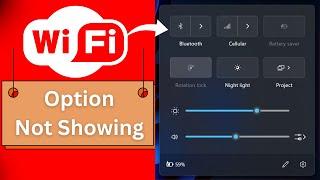 WiFi Option Not Showing in Windows 11 | How To Fix Wifi Icon Missing (2024)