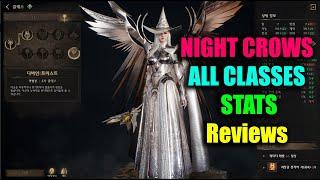 Night Crows All Classes & Stats Reviews