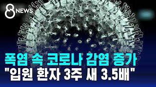 폭염 속 코로나 감염자 증가…"입원 환자 3주 새 3.5배" / SBS 8뉴스