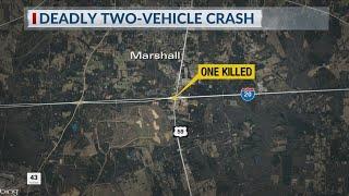 1 killed in crash between pickup, motorcycle on I-20 near Marshall