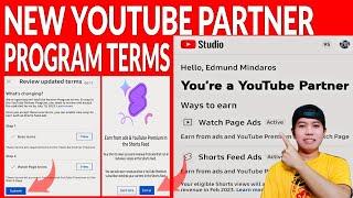 How to Accept New Youtube Partner Program Terms | Youtube Earnings Policy 2023 | Tagalog Tutorial