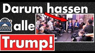 Darum hassen alle Donald Trump! McDonalds war erst der Anfang, in der Bronx sitzt er im Barbershop!