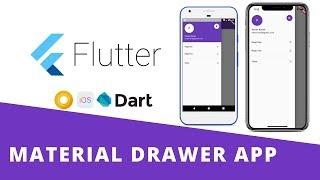 Flutter - Build Beautiful Material Navigation Drawer App With Routing | Android & iOS