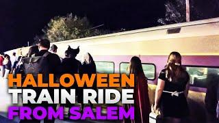 Leaving Salem, MA on Halloween for Boston via MBTA Commuter Rail