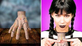 BlackSuits Everyone! LOL Doll Makeover to Wednesday! *Cool Hacks and Funny Situations