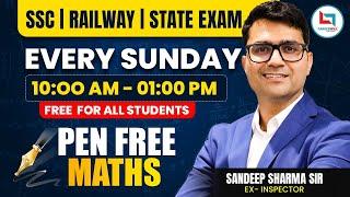 Maths Pen free Class 02 | For All Comp. Exams | Maths Best Tricks | by Sandeep Sir #maths #penfree