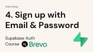 4. How to sign up with Email and Password in Nextjs with Supabase | Server Component | Server Action