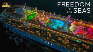 Freedom of the Seas sets sail at Sunset | Miami Florida - Jan 28th, 2022