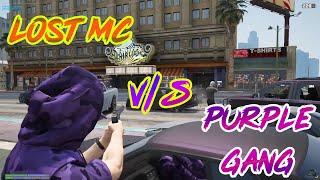 Purple Gang v/s Lost MC  | The Ultimate Gangwar | GTA 5 Legacy India Roleplay | Purple OP