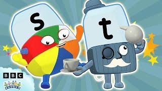 ST SL SP SK SN | Alphablock S and the Marvelous Letter Blends! | Phonics for Kids