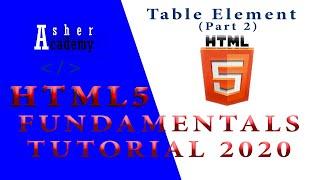 HTML Table Element (Part 2) - Using thead, tbody and tfoot