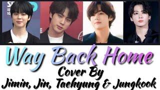 BTS Jimin Jin Taehyung & Jungkook Cover - Way Back Home By SHAUN (AI Cover) Color Coded Lyrics Eng.