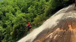 Waterfall abseiling in Kitulgala