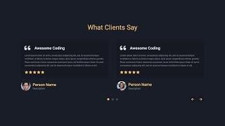 Responsive Testimonials Slider Using HTML CSS & JavaScript | Owl-Carousel Slider