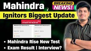 Mahindra Biggest Update | New Test on Portal | Mahindra Exam Result, Interview Update | 2024, 2025