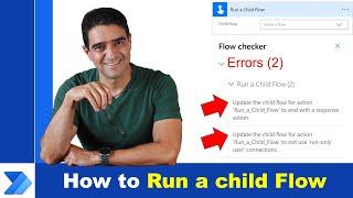 Using PowerAutomate Run a child flow and fixing the error