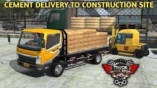 Cement Delivery To Construction Site | Truck Simulator Indonesia | Truck Simulator Gameplay