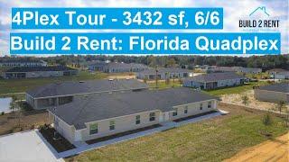 Build 2 Rent: Florida Quadplex (4Plex) Tour - 3432 sf, 6/6 (Build2Rent.com)