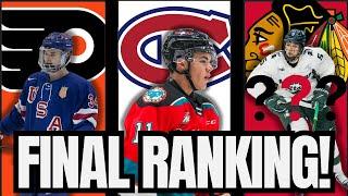 2024 NHL Draft FINAL Rankings (Part 2): Top 16 Prospects