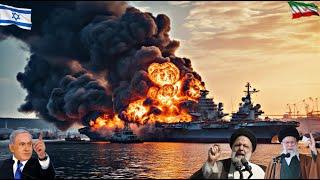 Ali Khamenei Shocked! 5 Israeli F-35s Drop 20 Tons of Bombs on Iran's Largest Aircraft Carrier Iran