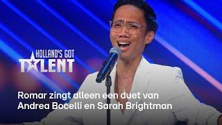 Romar ONTROERT met engelachtige stem en zingt ‘Time To Say Goodbye’ | Holland's Got Talent