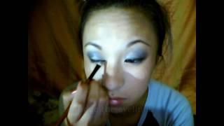 How to: Silver Grey Black Smokey Eyes Make up Tutorial