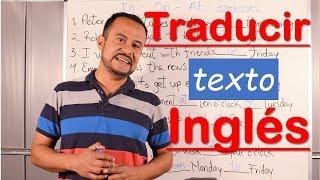 COMO TRADUCIR DEL INGLES AL ESPAÑOL FACIL Y RAPIDO