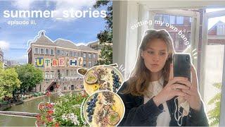 summer stories | day in UTRECHT, thrifting, cutting my own bangs 