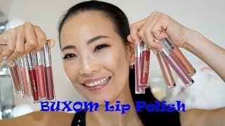 BUXOM Lip Polish Lip Swatches | 13 shades