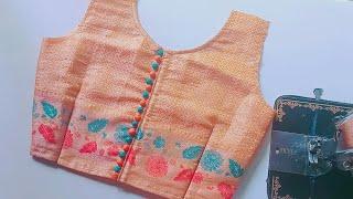 Blouse Back Neck Design Potli Button | Boat Neck Blouse Design | New Model Blouse