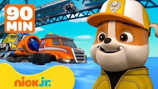 Big Truck Pup Rubble Rescues Adventure Bay! w/ Zuma & Skye | 90 Minute Compilation | Rubble & Crew