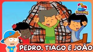 Pedro, Thiago e João no Barquinho | Três Palavrinhas | Música para Crianças | Desenho para Crianças