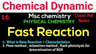 Fast Reaction~ Characters + Method of determination of ROR #mscchemistrynotes @itschemistrytime