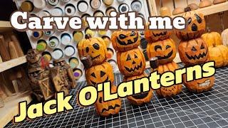 Carve with Me! Jack O'Lantern Stacks. (Beginner Friendly!)