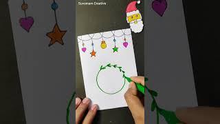 Easy Merry Christmas card | Christmas card idea | Christmas greeting | #youtubeshorts #shorts