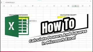 How To Calculate Powers And Squares In Microsoft Excel