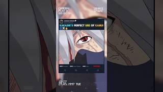 KAKASHI'S PERFECT USE OF KAMUI ️ #kakashi #kamui #narutoshippuden #animeshorts