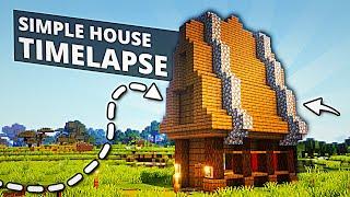 Simple House in Minecraft | Timelapse