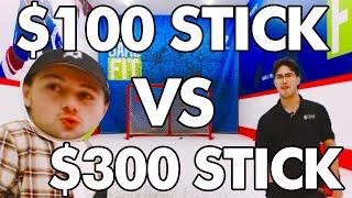 $100 Hockey Stick vs $300 Hockey Stick