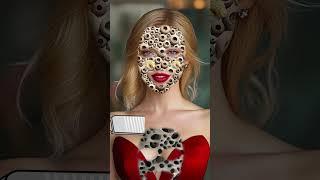 ASMR Scarlett Johansson Face Mask Care #asmr #animation #short #satisfying  #makeup #relaxing #emoji