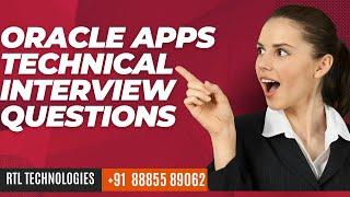 Oracle Apps (EBS) Technical | Placement | Real Time Training | Placement | Interview Questions