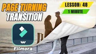 How to make Paper Turning Transition in @FilmoraWondershare - Lesson 48 Filmora Tutorial